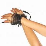 Black Lace Wrist Cuffs