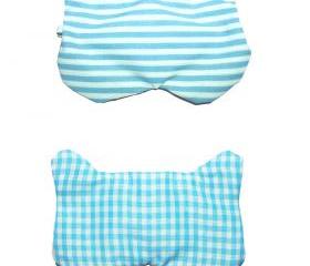 Bear Sleep Mask - Striped/Gingham