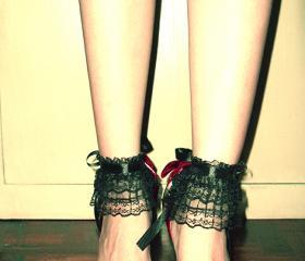Black Lace Ankle Cuffs